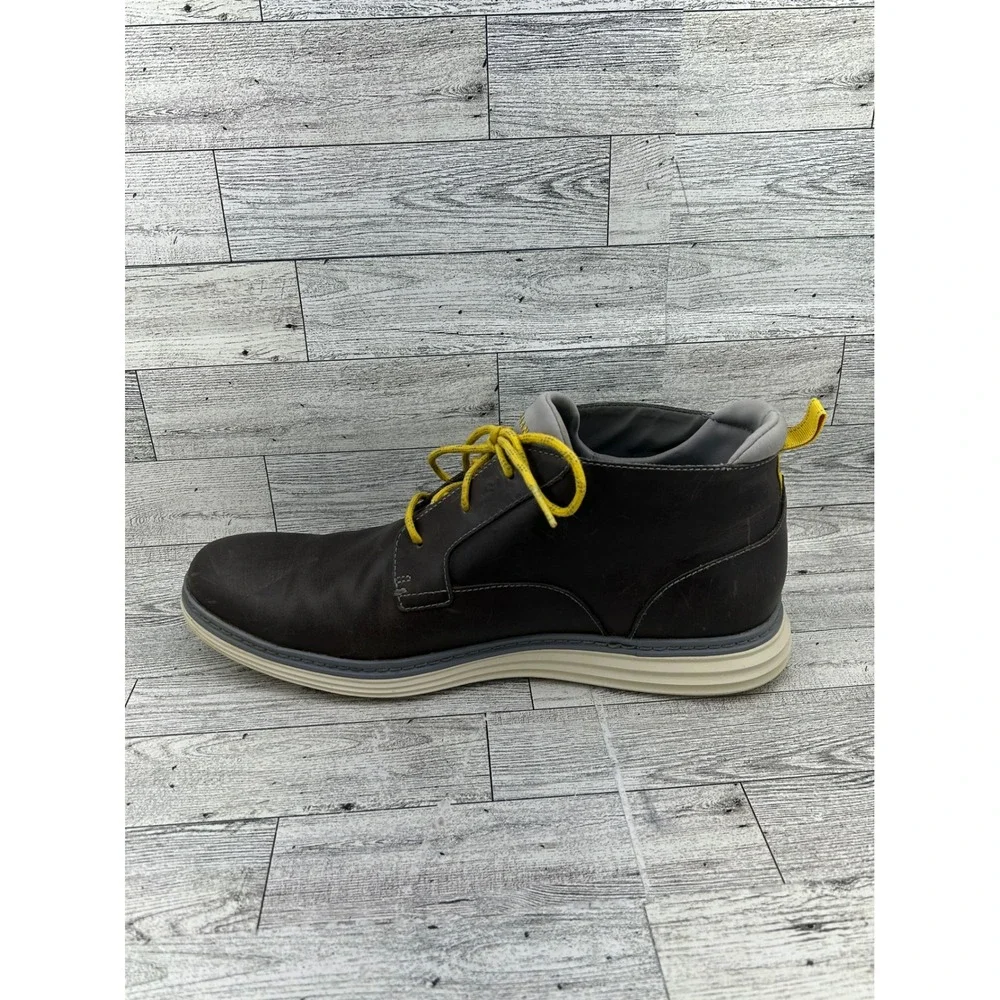 Cole Haan OriginalGrand Mens Brown Leather Chukka Boots Yellow Laces C23426‎ 11M